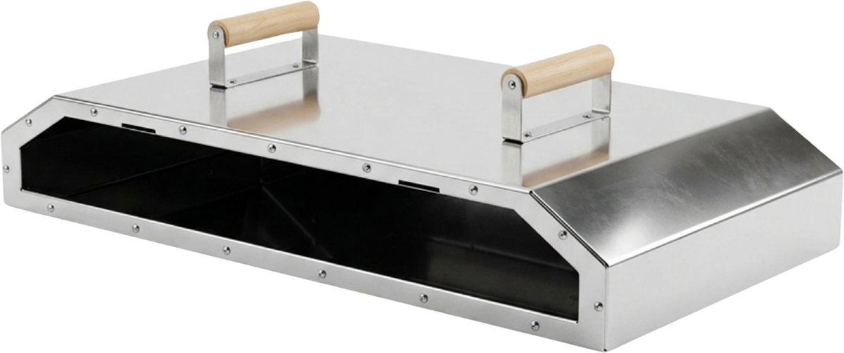 The Double braai pizza oven, angle left