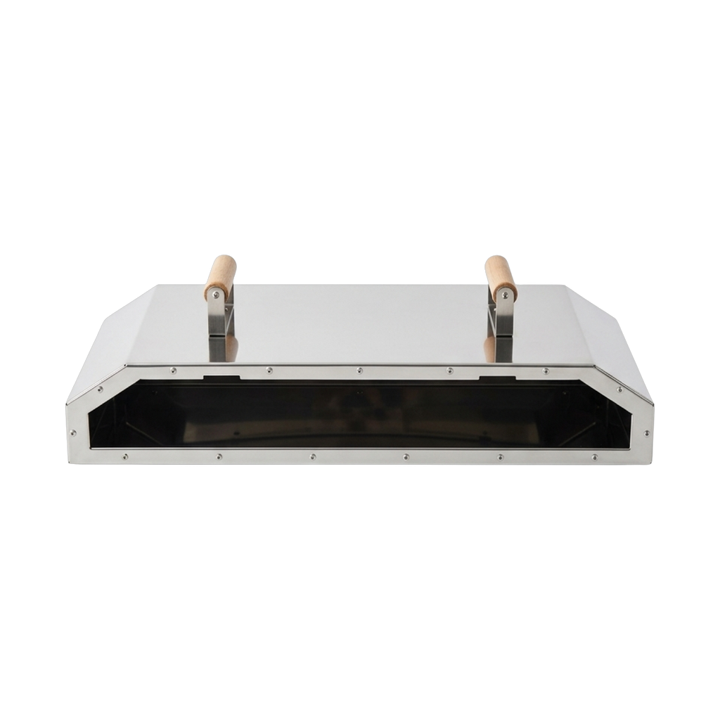 The Double braai pizza oven, front view