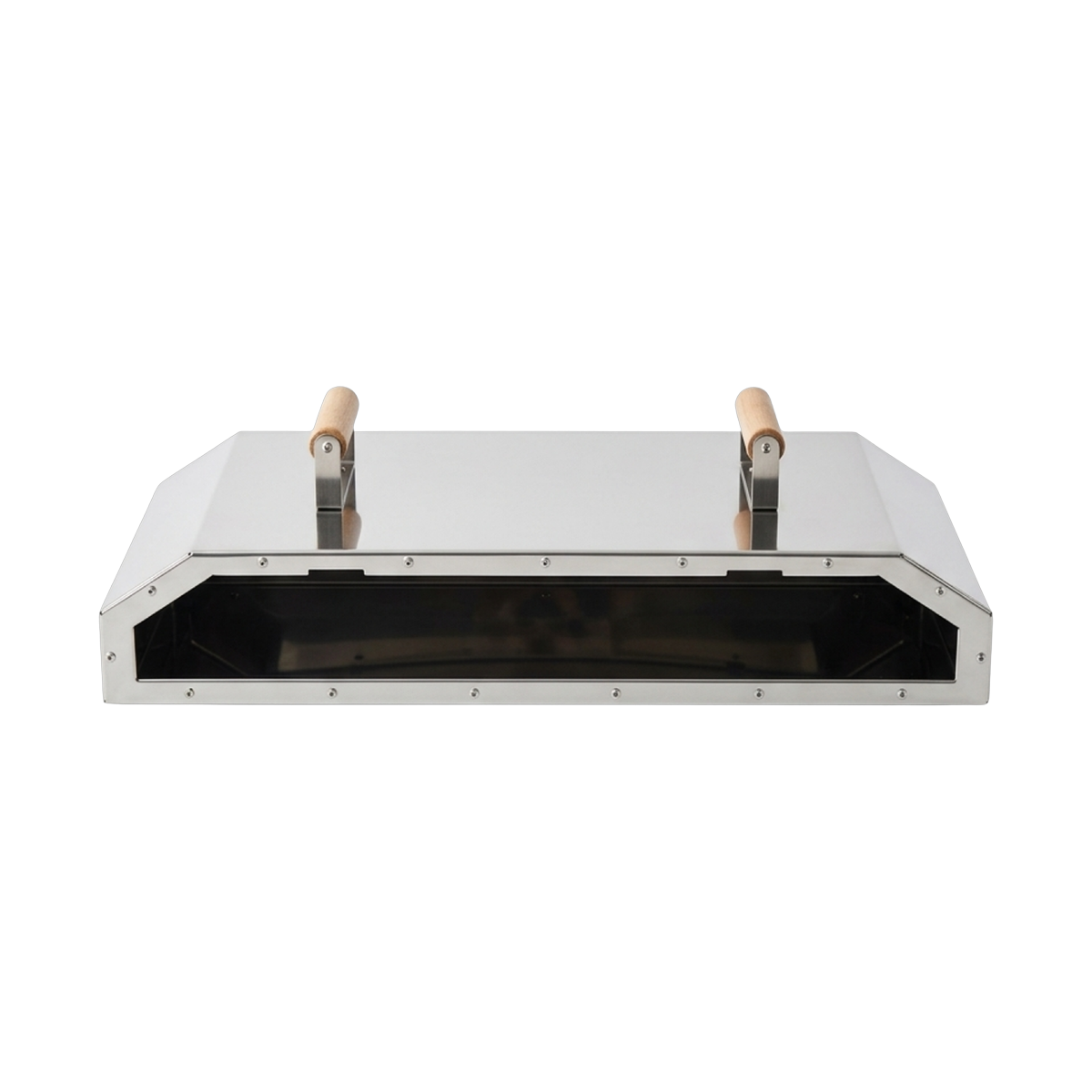 The Double braai pizza oven, front view