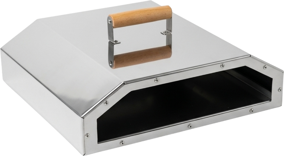 The Single braai pizza oven, angle right